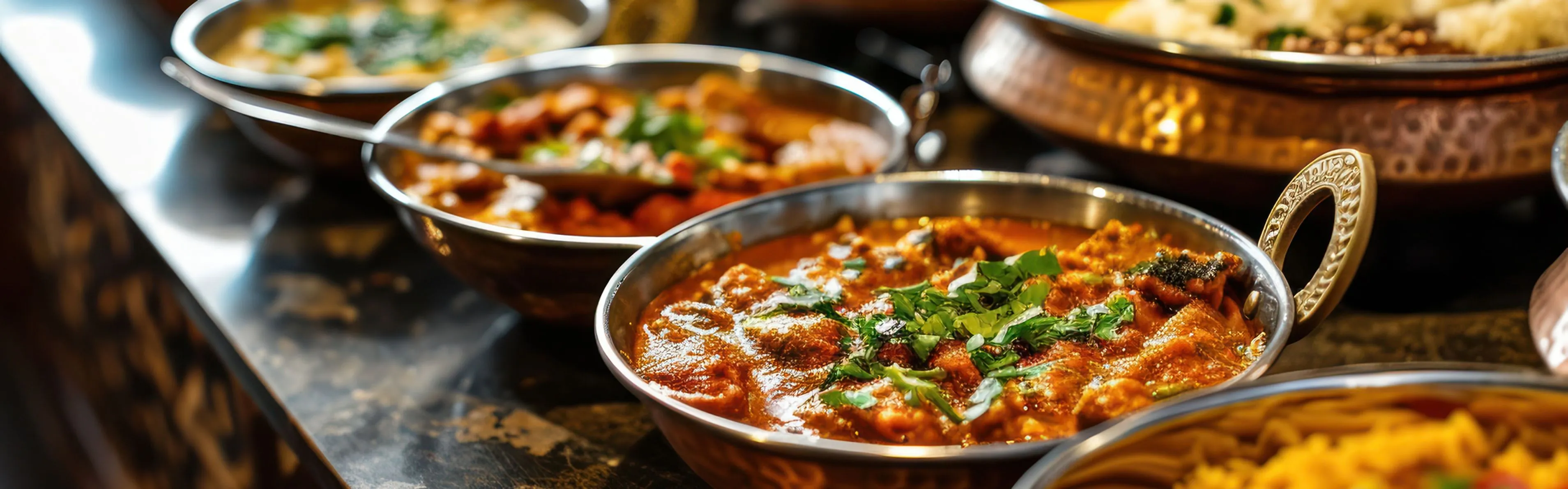 Indian cuisine spread