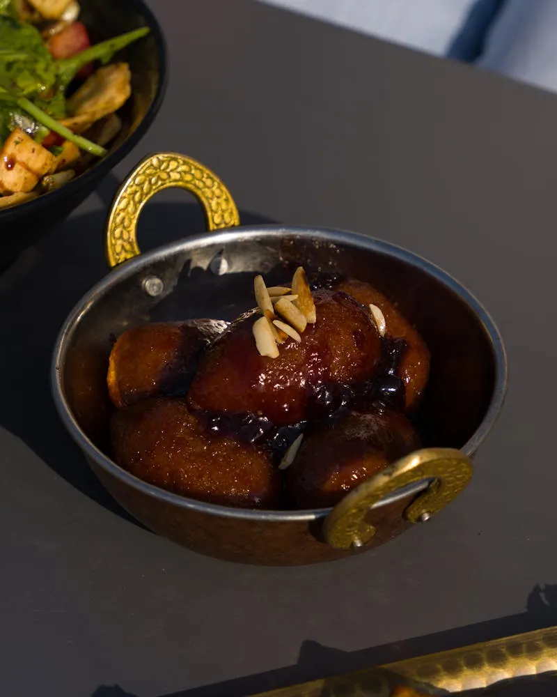 Gulab Jamun w/ Ice Cream